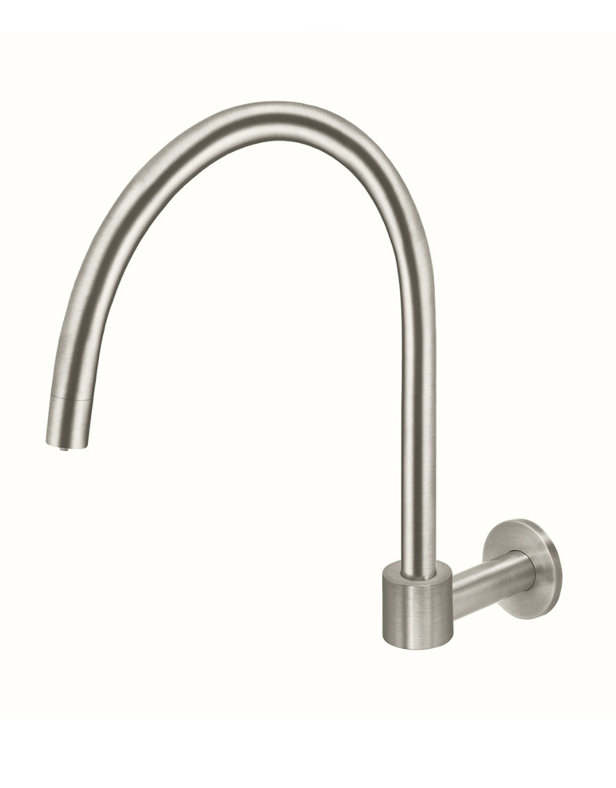 Meir Round High-Rise Swivel Wall Spout PVD Brushed Nickel