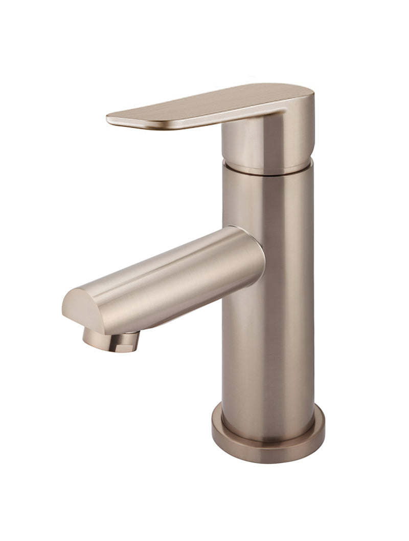 Meir Round Paddle Basin Mixer Champagne