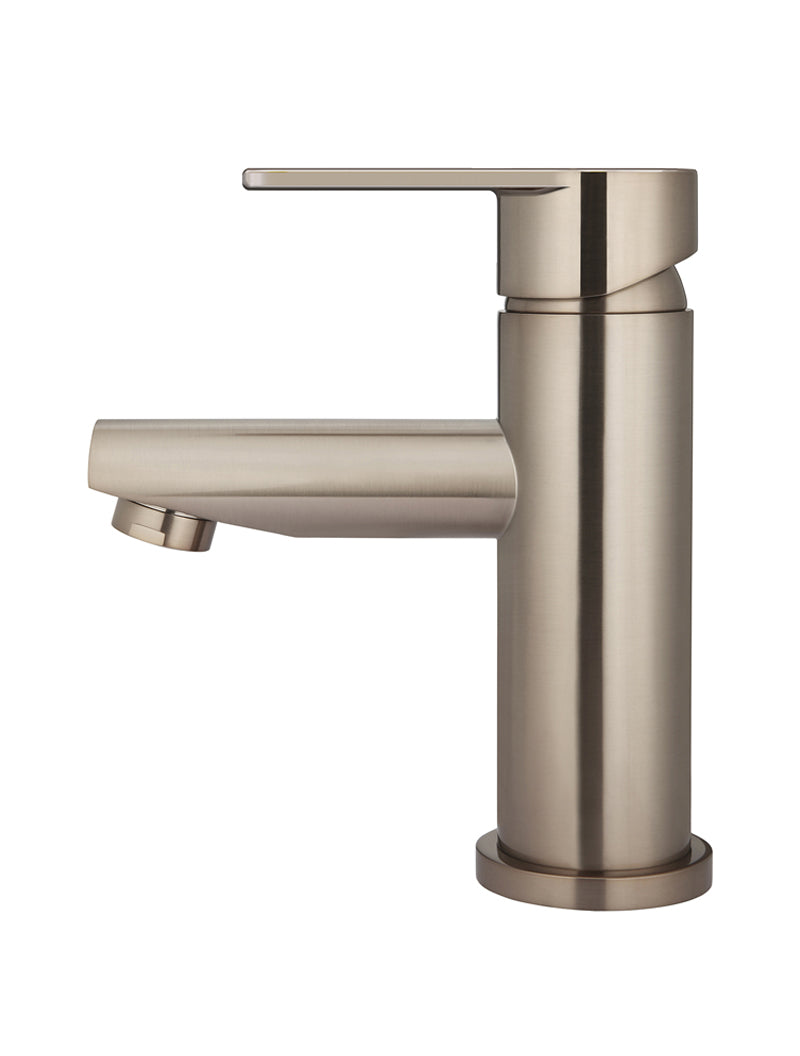 Meir Round Paddle Basin Mixer Champagne