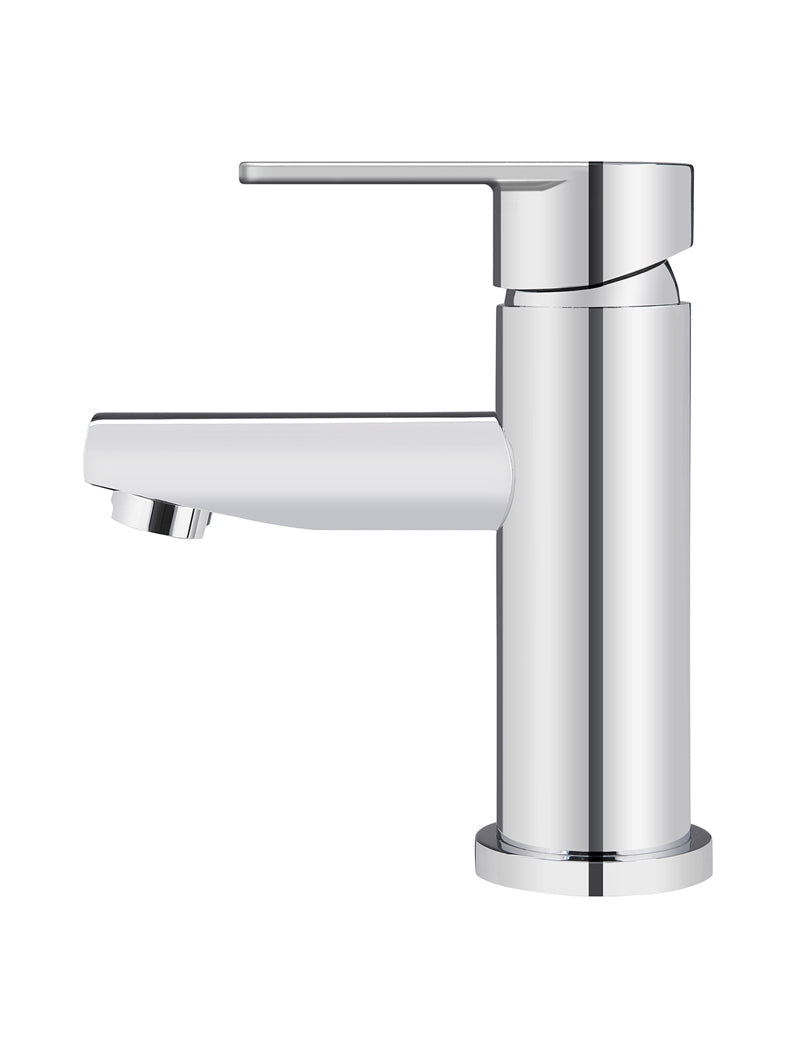 Meir Round Paddle Basin Mixer Polished Chrome