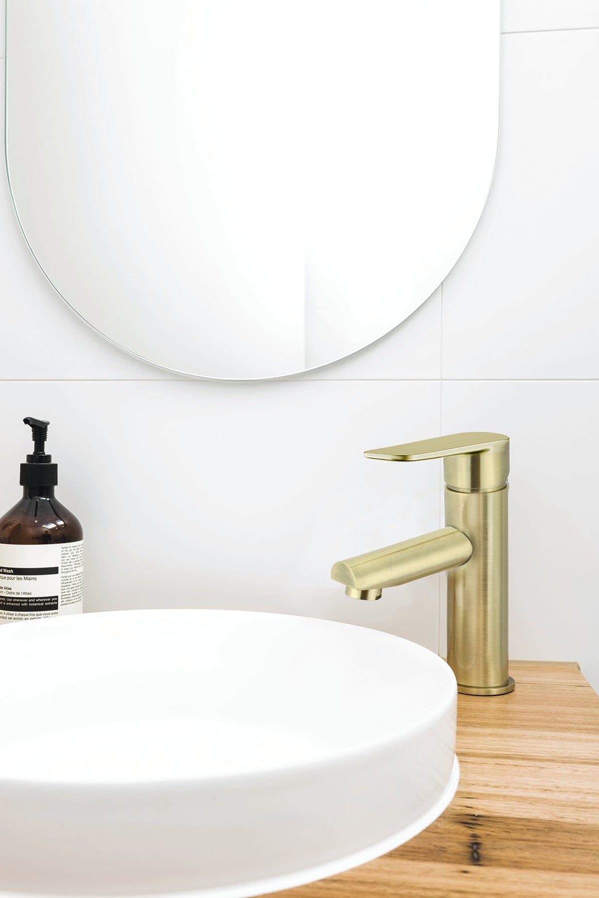 Meir Round Paddle Basin Mixer PVD Tiger Bronze
