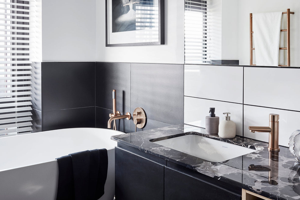Meir Round Pinless Basin Mixer Champagne