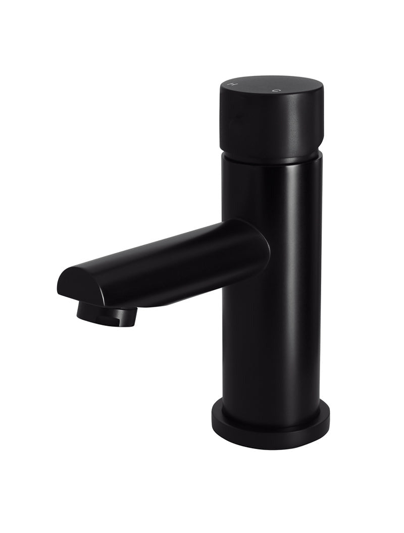 Meir Round Pinless Basin Mixer Matte Black