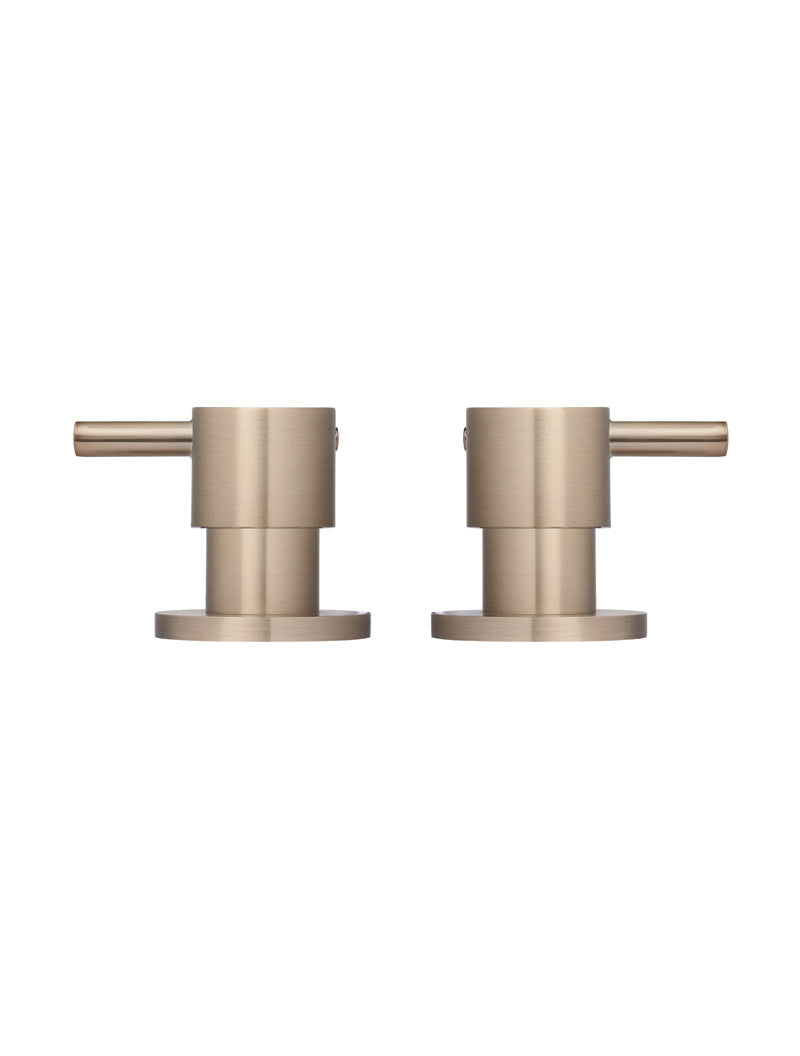 Meir Round Quarter Turn Wall Top Assemblies Champagne