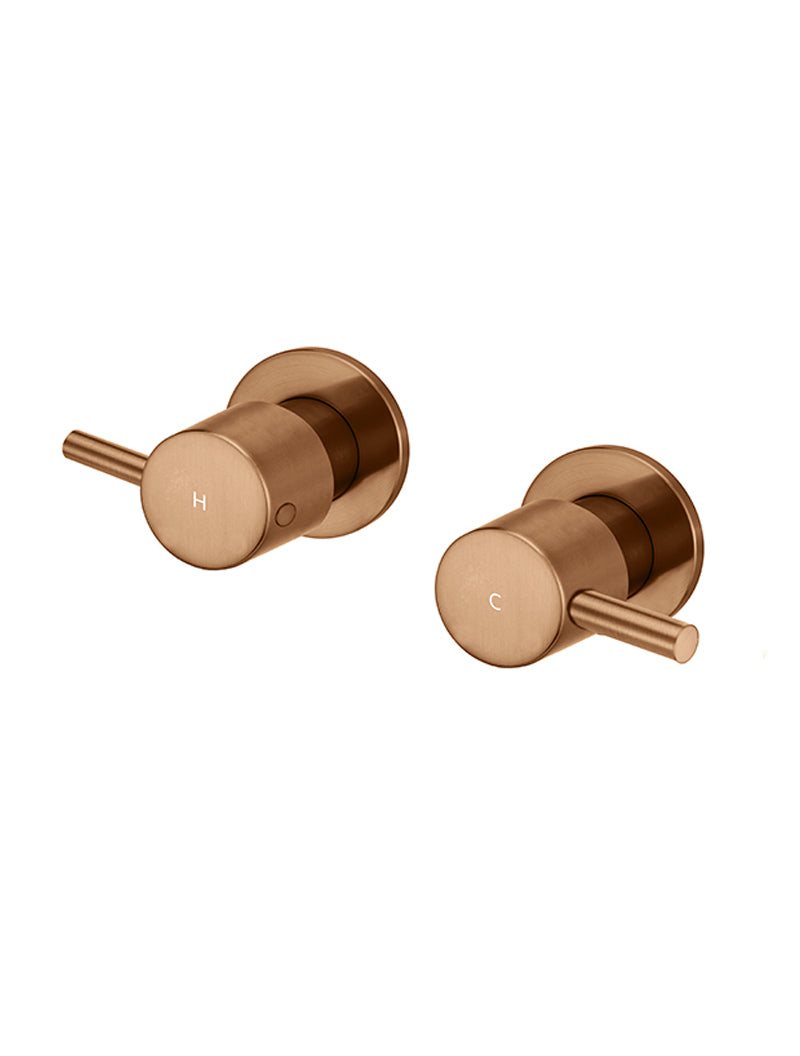 Meir Round Quarter Turn Wall Top Assemblies Lustre Bronze