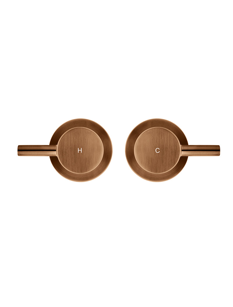Meir Round Quarter Turn Wall Top Assemblies Lustre Bronze