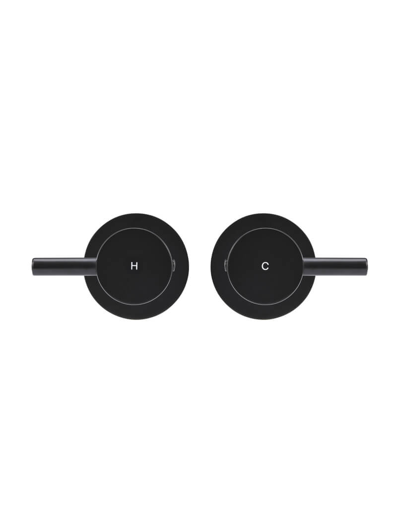 Meir Round Quarter Turn Wall Top Assemblies Matte Black