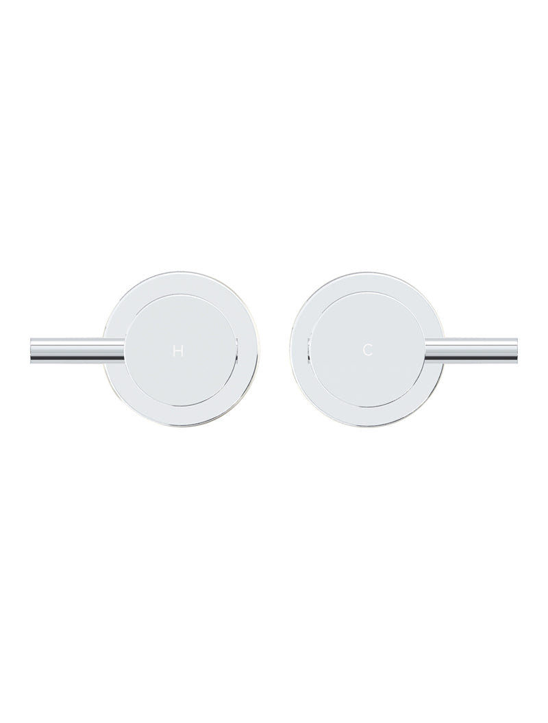 Meir Round Quarter Turn Wall Top Assemblies Polished Chrome