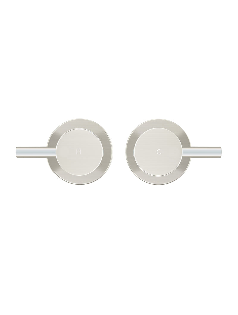 Meir Round Quarter Turn Wall Top Assemblies PVD Brushed Nickel