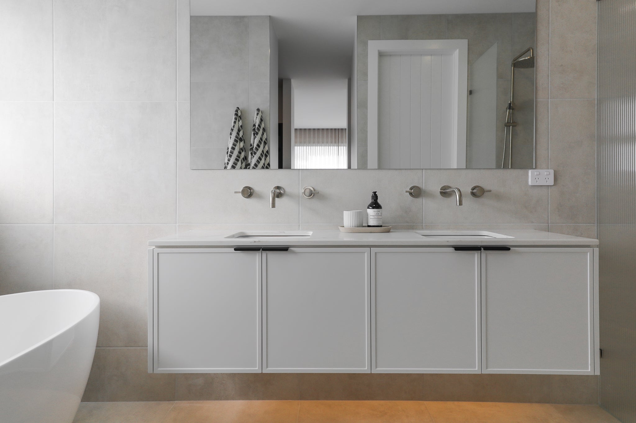 Meir Round Quarter Turn Wall Top Assemblies PVD Brushed Nickel