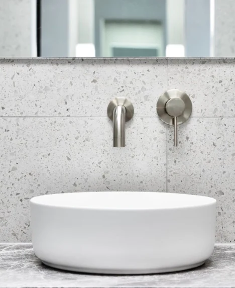 Meir Round Quarter Turn Wall Top Assemblies PVD Brushed Nickel