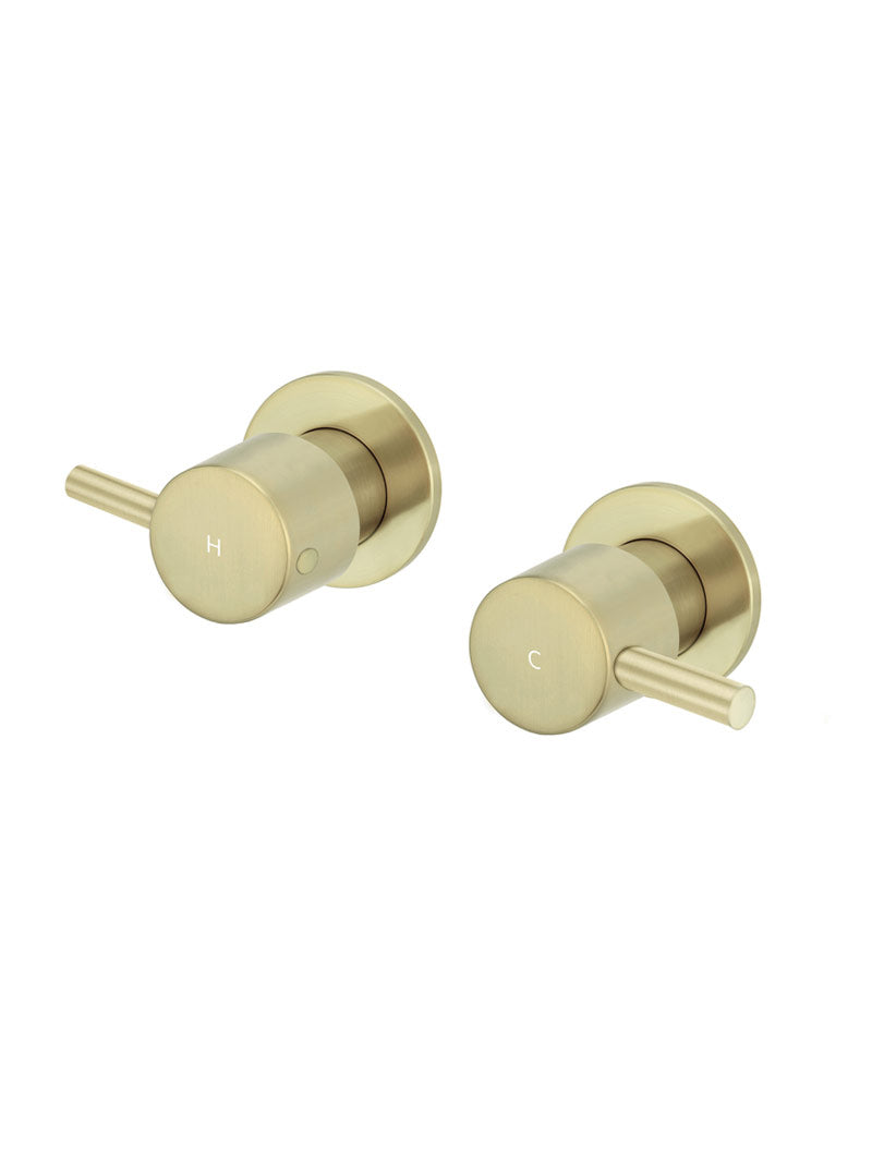 Meir Round Quarter Turn Wall Top Assemblies PVD Tiger Bronze