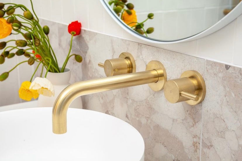 Meir Round Quarter Turn Wall Top Assemblies PVD Tiger Bronze