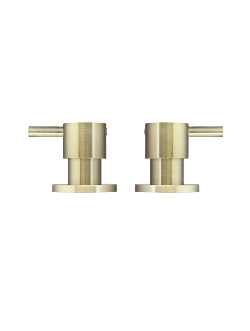 Meir Round Quarter Turn Wall Top Assemblies PVD Tiger Bronze