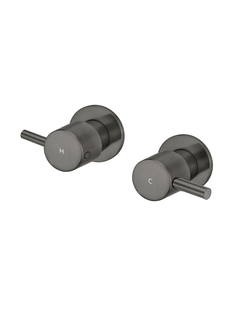 Meir Round Quarter Turn Wall Top Assemblies Shadow Gunmetal