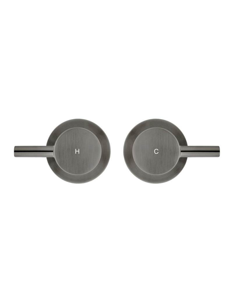 Meir Round Quarter Turn Wall Top Assemblies Shadow Gunmetal
