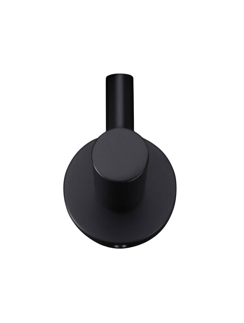 Meir Round Robe Hook Matte Black