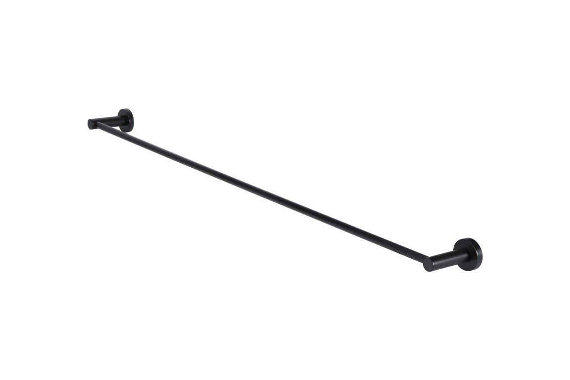 Meir Round Single Towel Rail Matte Black