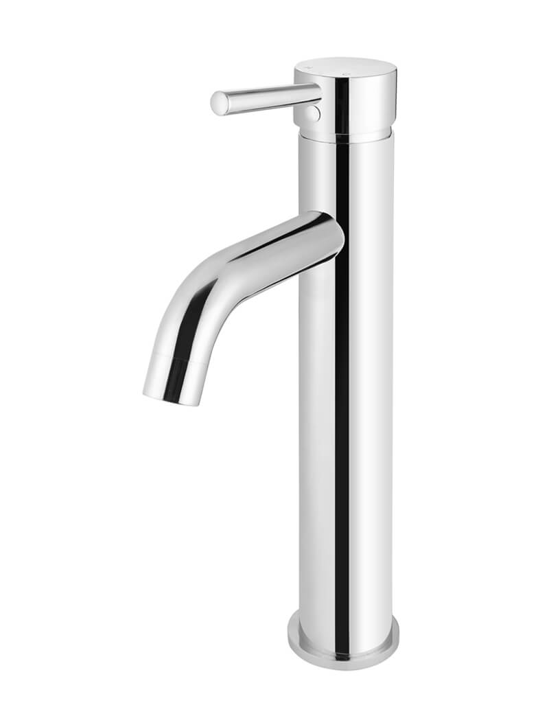 Meir Round Tall Basin Mixer Curved Polished Chrome