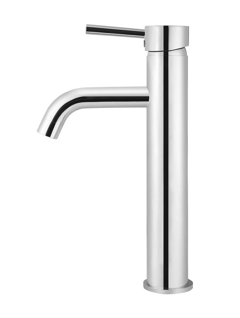 Meir Round Tall Basin Mixer Curved Polished Chrome