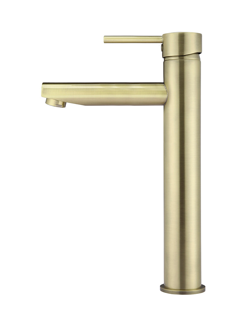 Meir Round Tall Basin Mixer PVD Tiger Bronze