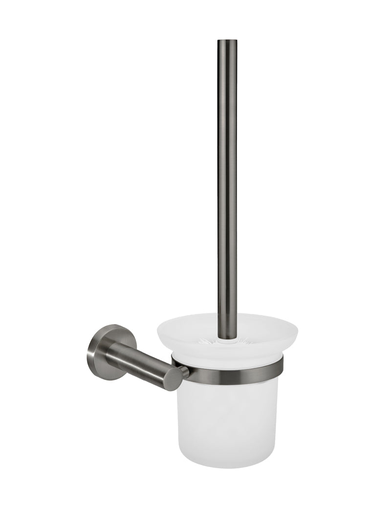 Meir Round Toilet Brush & Holder Shadow Gunmetal