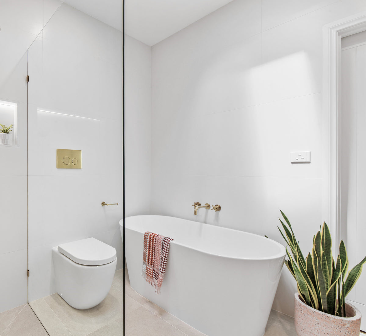 Meir Round Toilet Roll Holder PVD Tiger Bronze