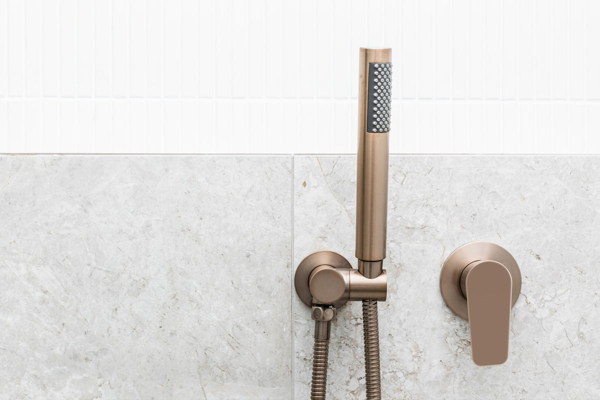 Meir Round Wall Mixer Paddle Handle Trim Kit Champagne