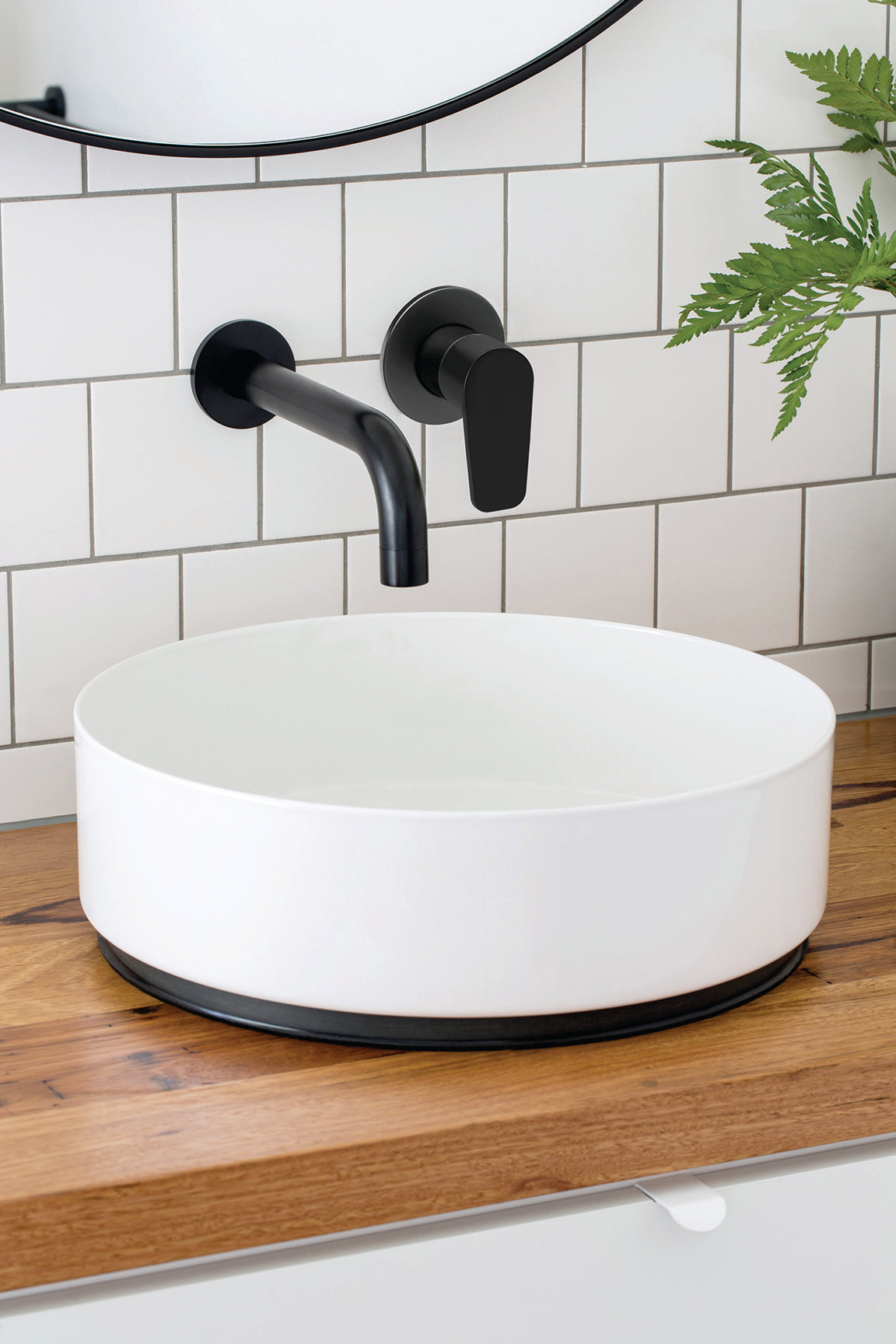 Meir Round Wall Mixer Paddle Handle Trim Kit Matte Black