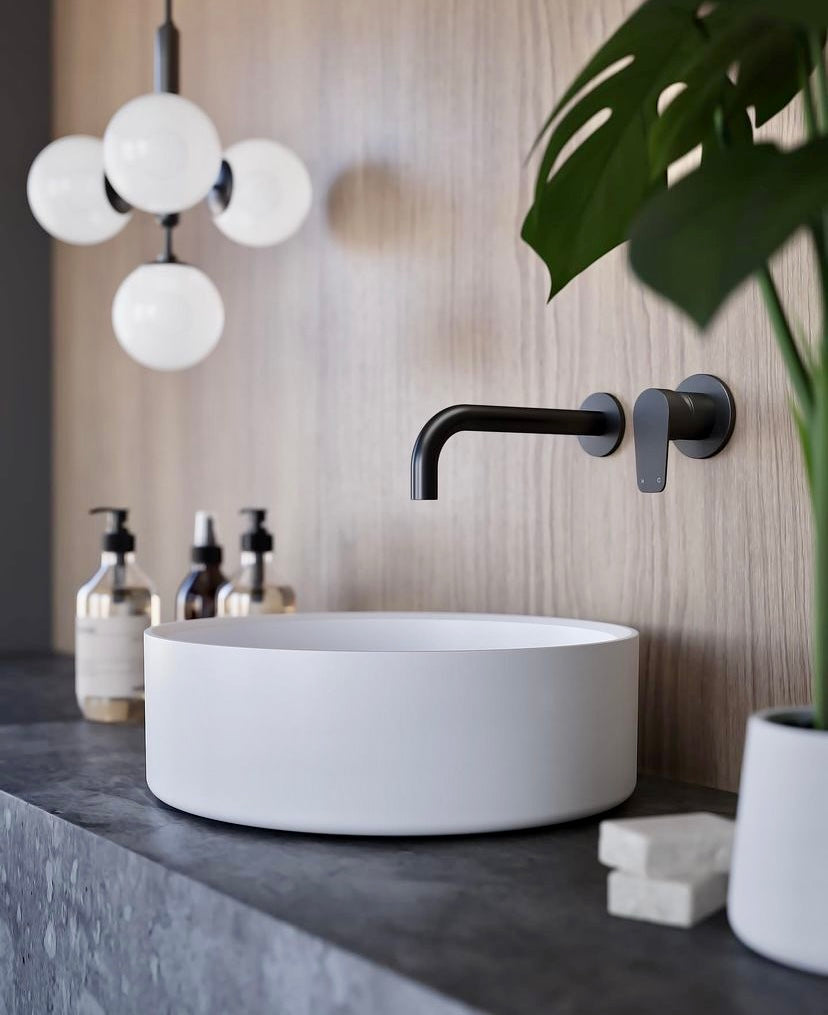 Meir Round Wall Mixer Paddle Handle Trim Kit Shadow Gunmetal