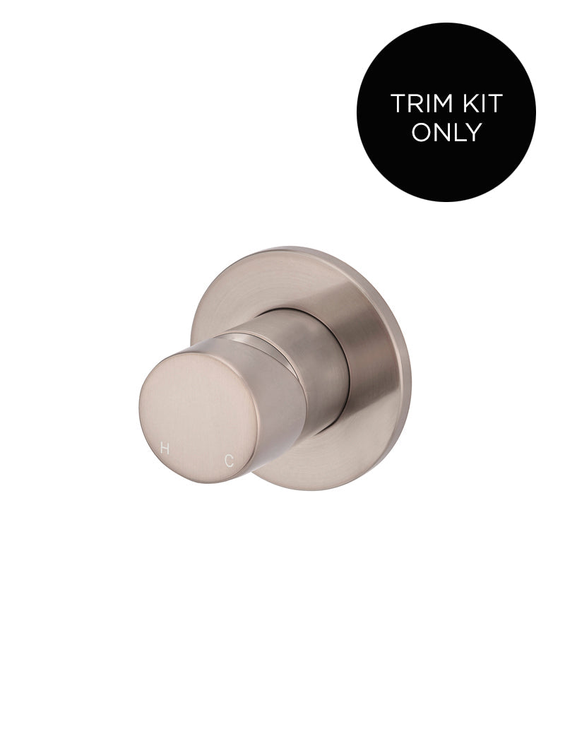 Meir Round Wall Mixer Pinless Handle Trim Kit Champagne