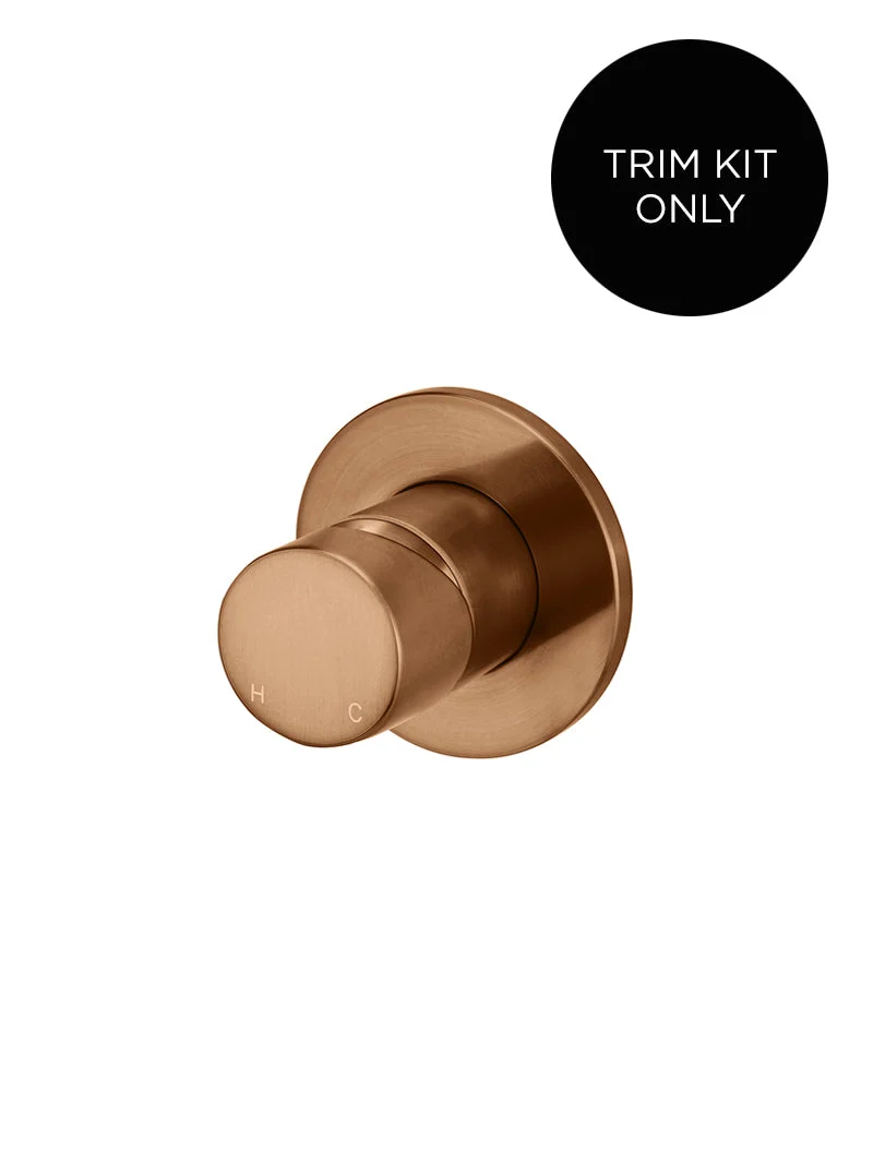 Elite Design Studio -  Meir Round Wall Mixer Pinless Handle Trim Kit Lustre Bronze