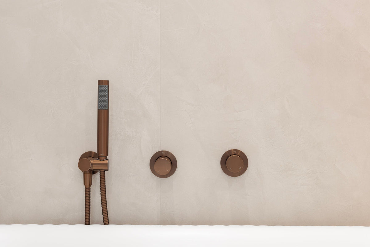 Meir Round Wall Mixer Pinless Handle Trim Kit Lustre Bronze