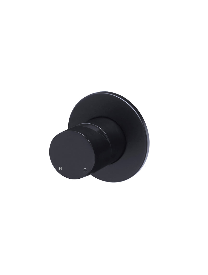 Meir Round Wall Mixer Pinless Handle Trim Kit Matte Black