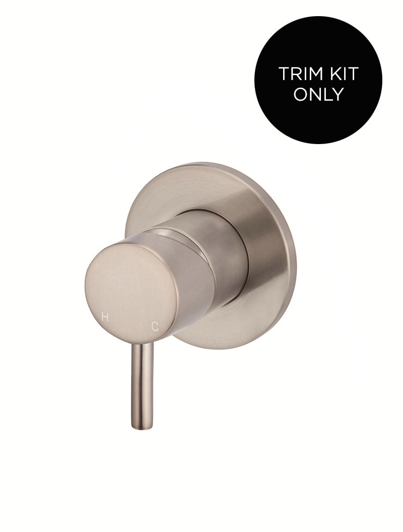 Meir Round Wall Mixer Short Pin Lever Trim Kit Champagne