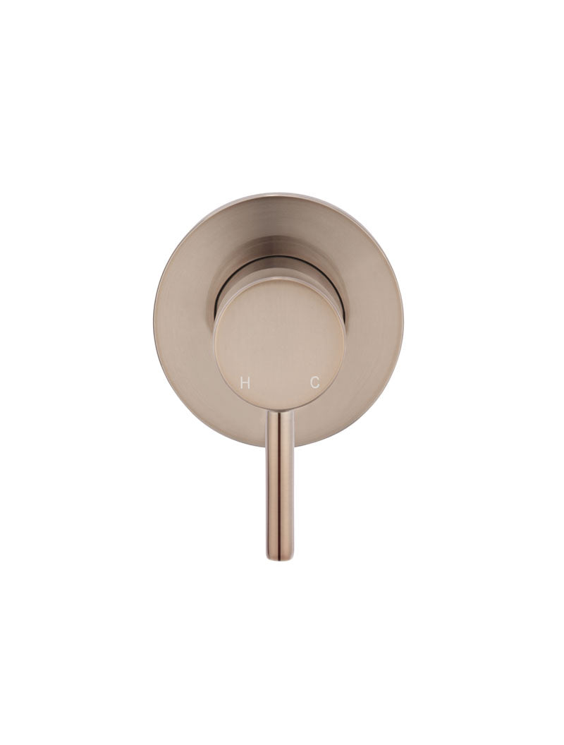 Meir Round Wall Mixer Short Pin Lever Trim Kit Champagne