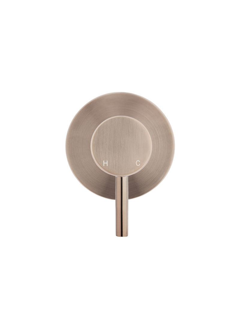 Meir Round Wall Mixer Short Pin Lever Trim Kit Champagne
