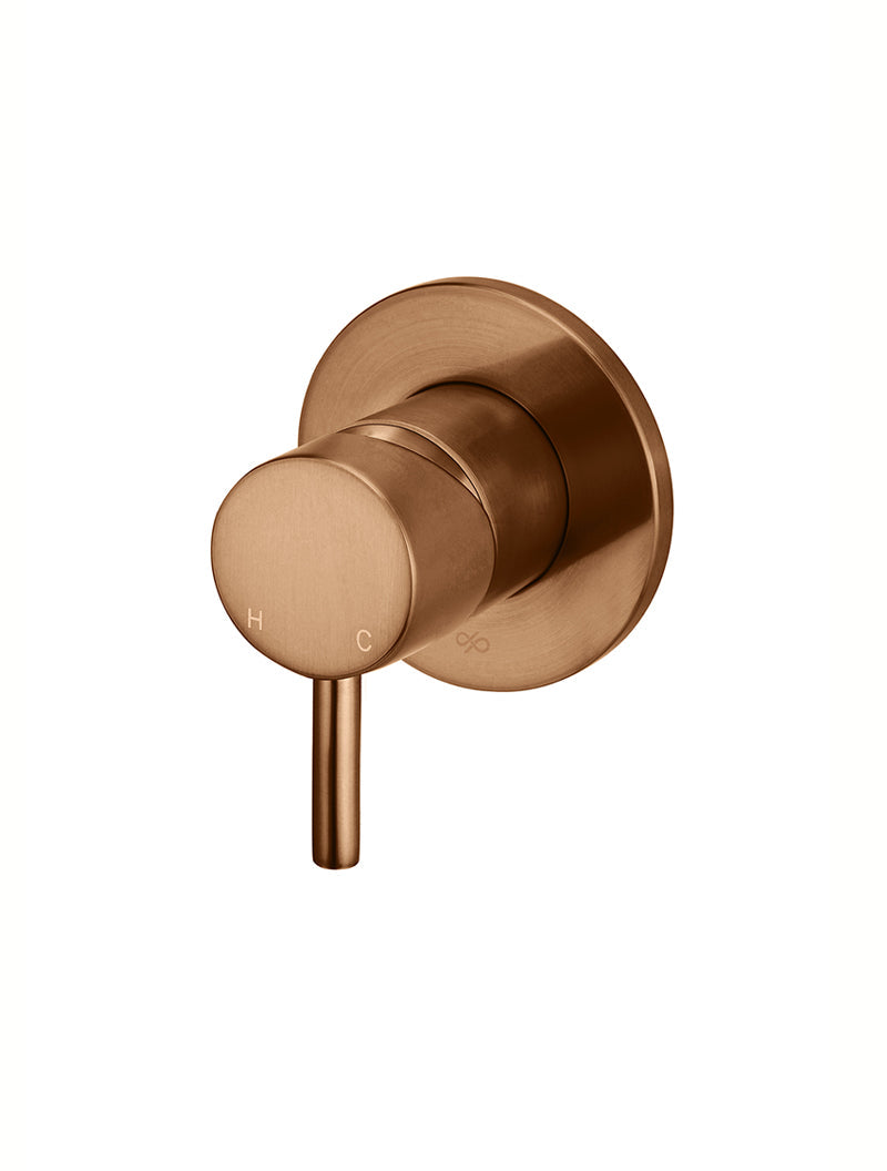 Meir Round Wall Mixer Short Pin Lever Trim Kit Lustre Bronze