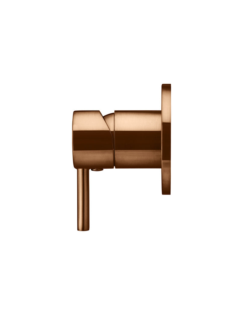 Meir Round Wall Mixer Short Pin Lever Trim Kit Lustre Bronze