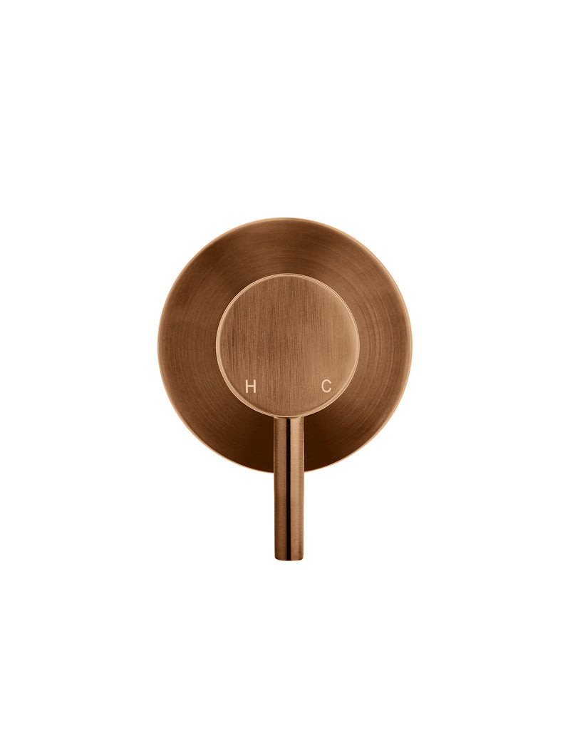 Meir Round Wall Mixer Short Pin Lever Trim Kit Lustre Bronze