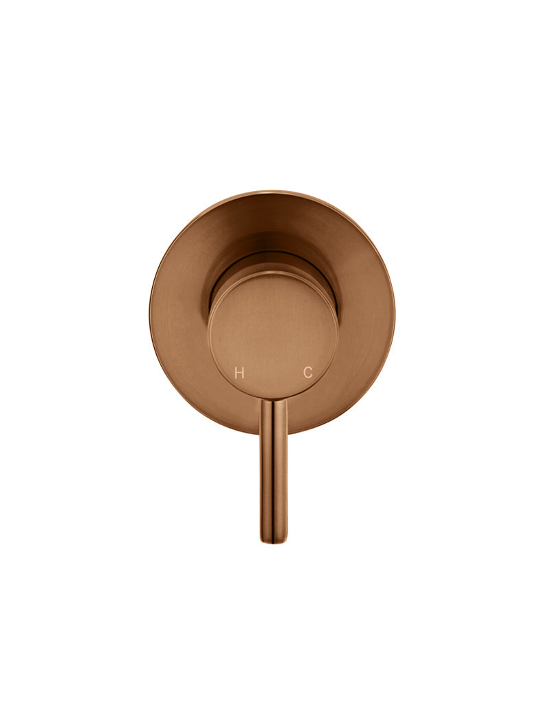 Meir Round Wall Mixer Short Pin Lever Trim Kit Lustre Bronze