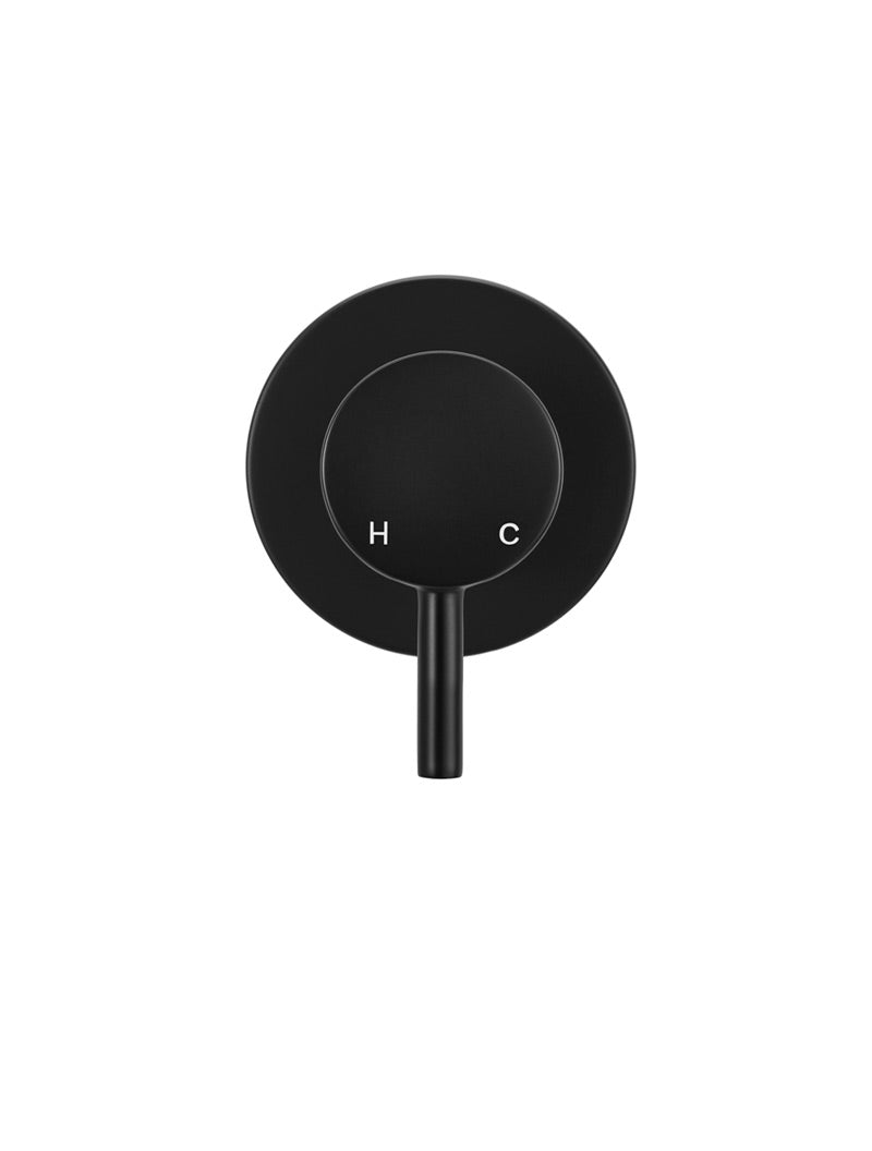 Meir Round Wall Mixer Short Pin Lever Trim Kit Matte Black