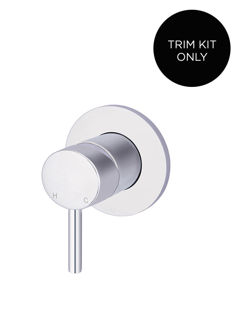 Meir Round Wall Mixer Short Pin Lever Trim Kit Polished Chrome