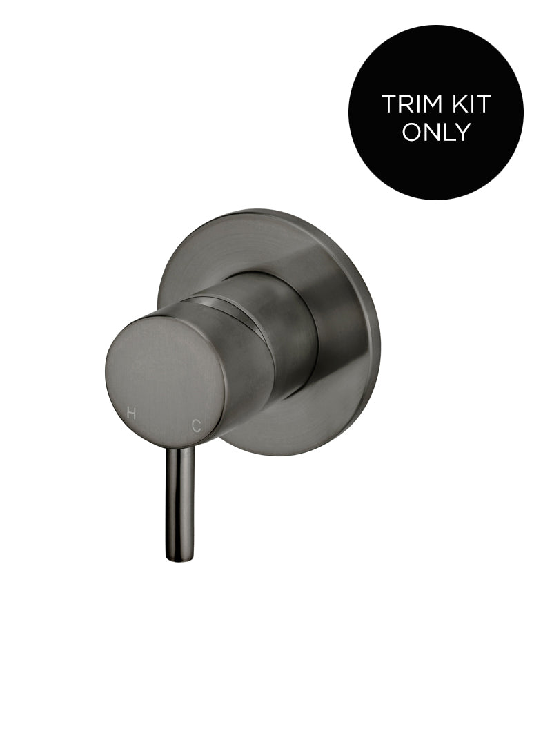 Meir Round Wall Mixer Short Pin Lever Trim Kit Shadow Gunmetal