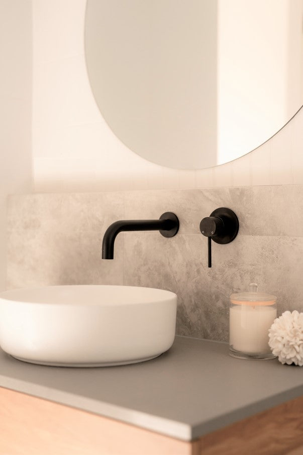 Meir Round Wall Mixer Trim Kit Matte Black