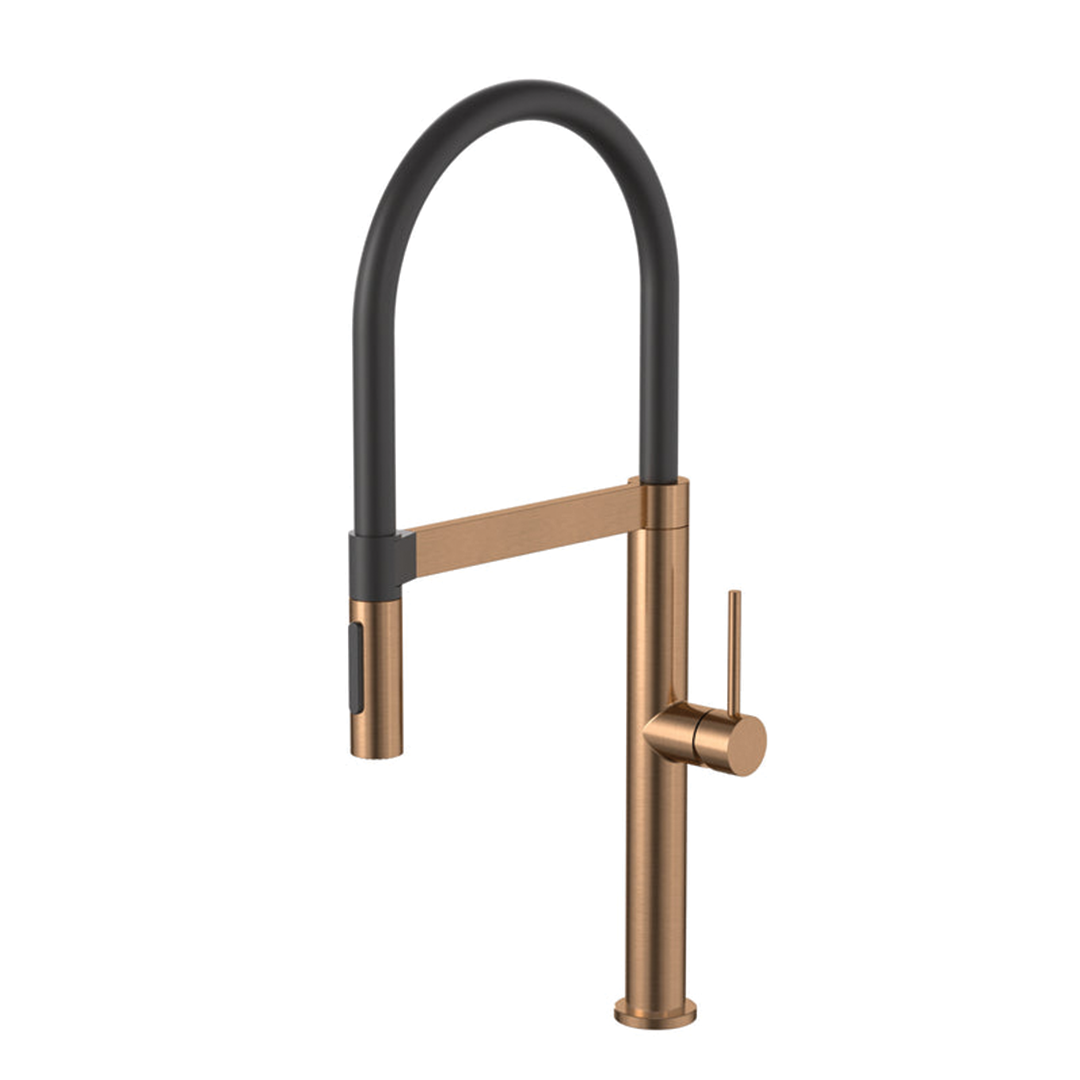Elite Design Studio -  Meir Pull Down Kitchen Mixer Tap with Magnetic Dock Lustre Bronze