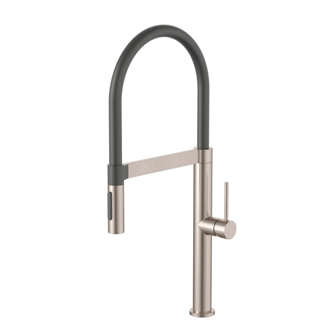Elite Design Studio -  Meir Pull Down Kitchen Mixer Tap with Magnetic Dock Champagne